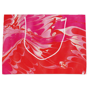 Red Merry Marble Große Geschenktüte