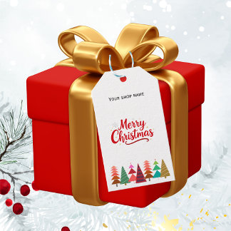 Red Merry Weihnachten Ihr Logo-Geschäft Geschenkanhänger