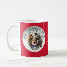 Red Merry Weihnachts-Foto Ihr Text Kaffeetasse