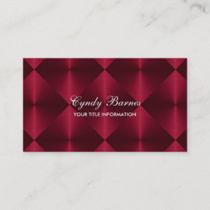 Red Metallic Look Diamond Tiles Visitenkarte