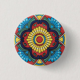 Red Mexican Talavera Tile Töpferei Button