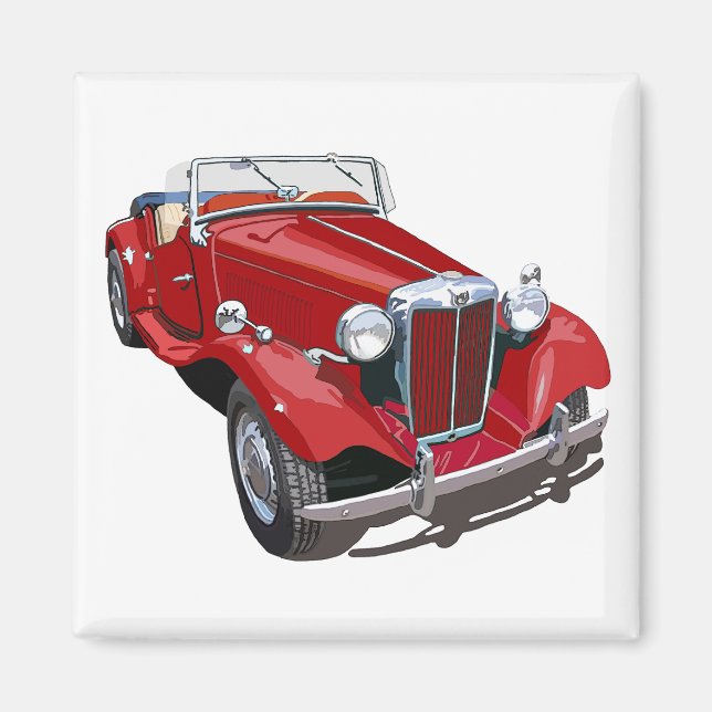 Red MG TD Magnet (Vorne)