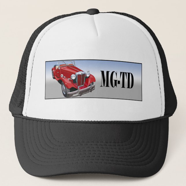 Red MG TD Truckerkappe (Vorderseite)