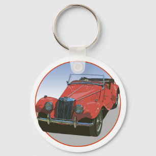 Red MG TF Schlüsselanhänger