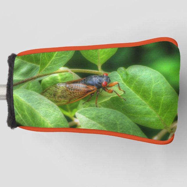Red Mit Augen Cicada Golf Headcover (Vorderseite)