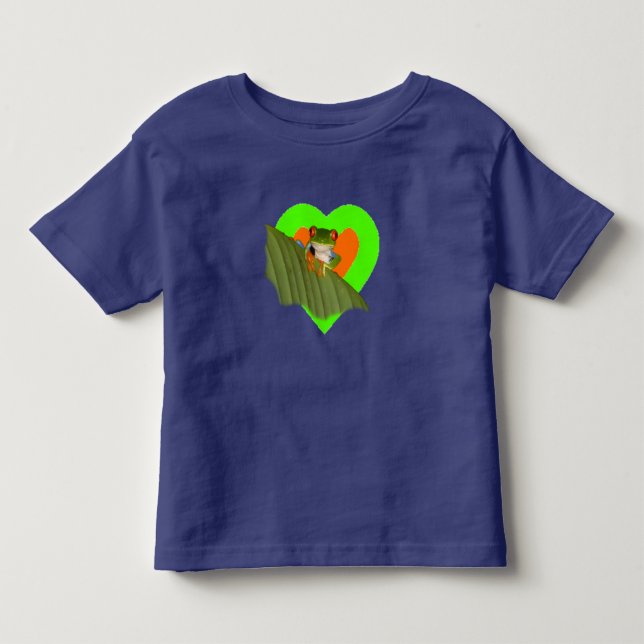 Red Mit Augen Gaudy Frog Kleinkind T - Shirt (Vorderseite)