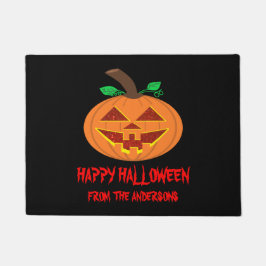 Red Mit Augen Happy Halloween Pumpkin Doormat Fußmatte