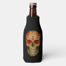 Red Mit Augen Sugar Skull Zombie Flasche Cooler