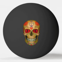 Red Mit Augen Sugar Skull Zombie Untot