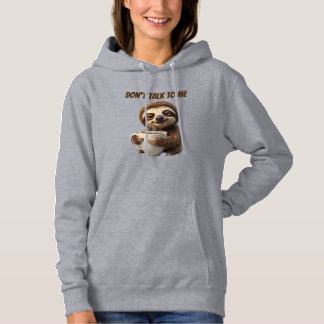 Red mit mir nicht Kaffee Faultier Hoodie