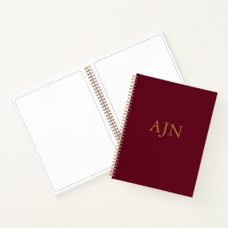 Red Mit Monogramm Art Sketchbook Notebook-Geschenk Notizbuch