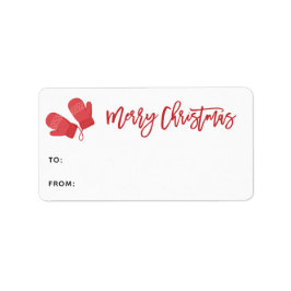 Red Mittens frohe Weihnachts-Geschenkartikel Label Adressaufkleber