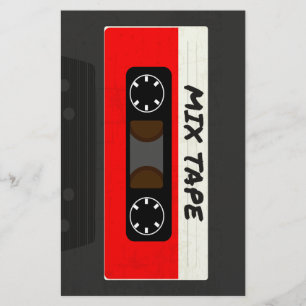 Red Mix Tape - 80er und 90er Retro Inspiriert Gesc Briefpapier