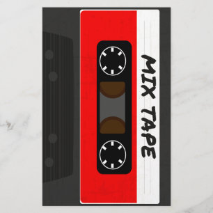Red Mix Tape - 80er und 90er Retro Inspiriert Gesc Briefpapier