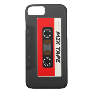Red Mix Tape - 80er und 90er Retro Inspiriert Gesc iPhone 8/7 Hülle