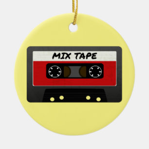 Red Mix Tape - 80er und 90er Retro Inspiriert Gesc Keramikornament