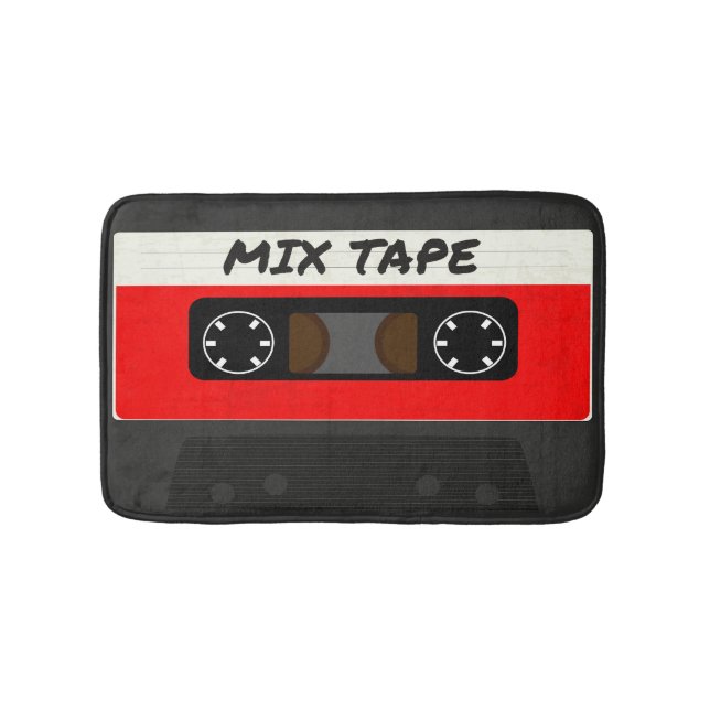 Red Mix Tape - 80er und 90s Retro  Geschenk Badematte (Vorderseite)