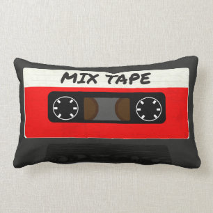 Red Mix Tape - 80er und 90s Retro  Geschenk Lendenkissen