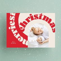 Red Modern Bold Typografy Christmas Ein Foto