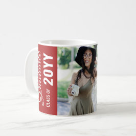 Red Modern Classic Foto Graduation Party Kaffeetasse