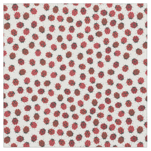 Red Modern Ladybug Stoff