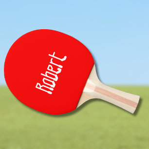 Red Modern Name Stilvolle Trendy Minimalistisch Tischtennis Schläger