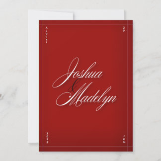 Red Modern Wedding Einladung Template