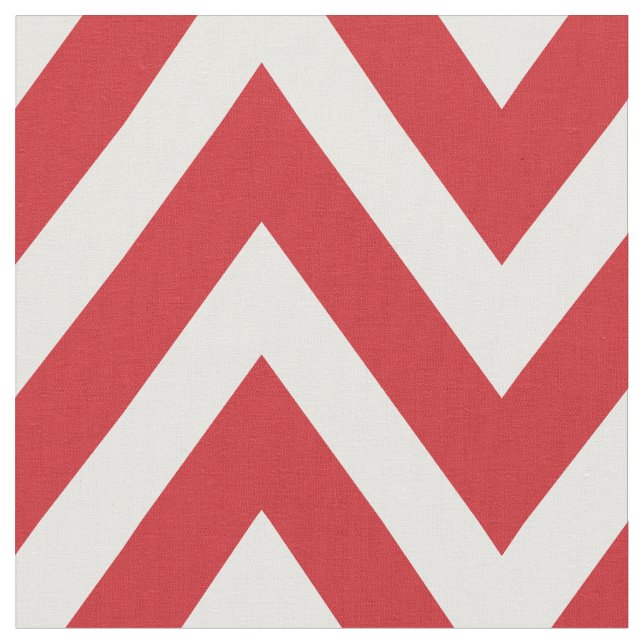 Red Modern Zickzack Large Scale Stoff (Nahaufnahme)