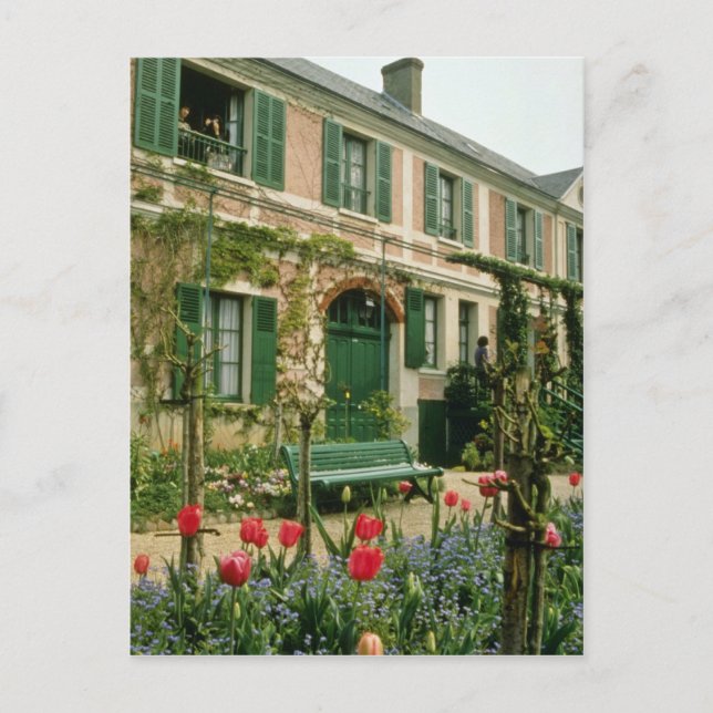 Red Monet's House and garden, Giverny, Northern Fr Postkarte (Vorderseite)
