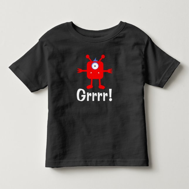 Red Monster - Kleinkind Fine Jersey T - Shirt (Vorderseite)