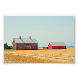 Red Montana Barns Fotodruck