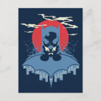 Red Moon Batman mit Logo-Postkarte