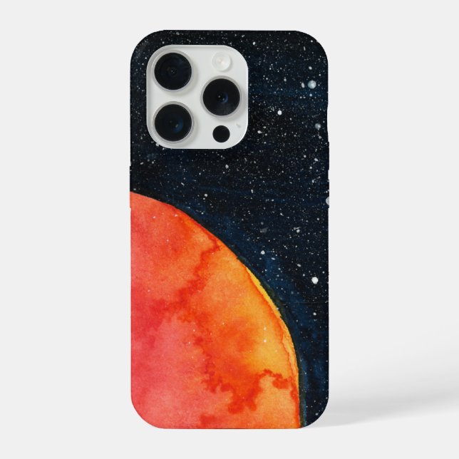 Red Moon Galaxy Phone Case iPhone 15 Pro Hülle (Rückseite)