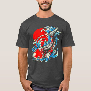 Red Moon Japanese Koi Fish T-Shirt
