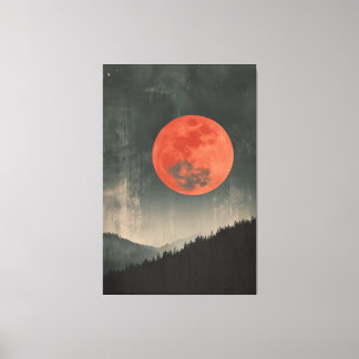 Red Moon Leinwanddruck
