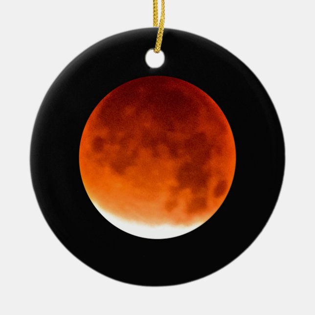 Red Moon Risiing Keramikornament (Vorne)