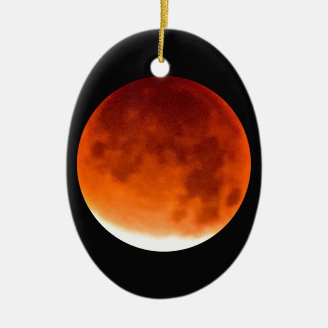 Red Moon Risiing Keramikornament (Vorne)