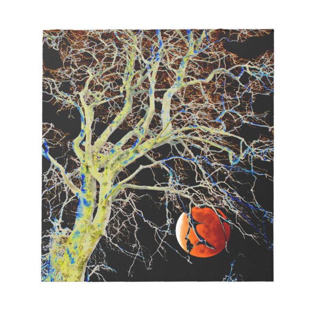 Red Moon Rising Notizblock (Vorderseite)