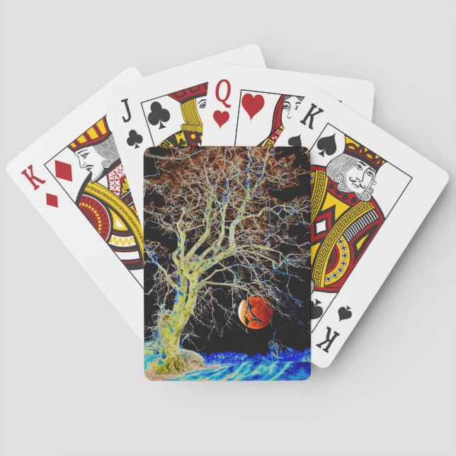 Red Moon Rising Spielkarten (Rückseite)