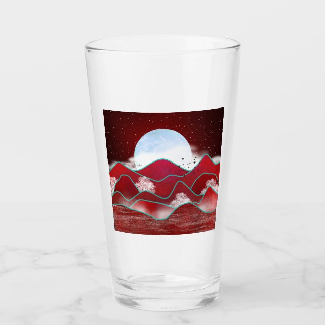 Red Moonrise Glas (Vorderseite)