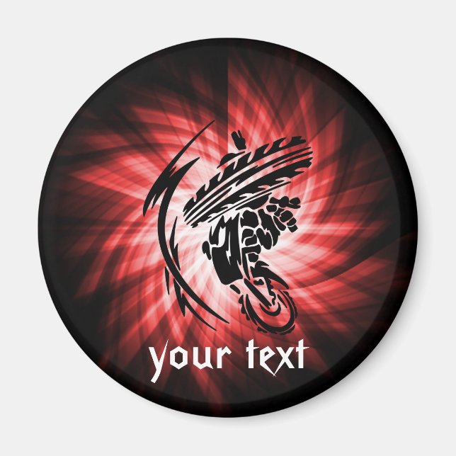 Red Motocross Magnet (Vorne)