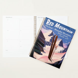Red Mountain British Columbia, Kanada Skiposter Planer