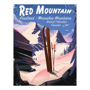 Red Mountain British Columbia, Kanada Skipposter Fotodruck