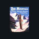 Red Mountain British Columbia, Kanada Skipposter Leinwanddruck<br><div class="desc">Roter Berg (Rossland) Monashee Mountains British Columbia,  Kanadas Skipposter</div>