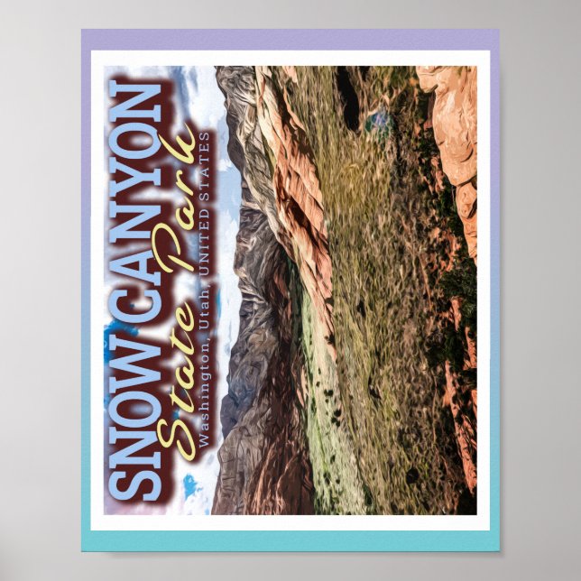  RED MOUNTAINS - SNOW CANYON STATE PARK - UTAH USA POSTER (Vorne)