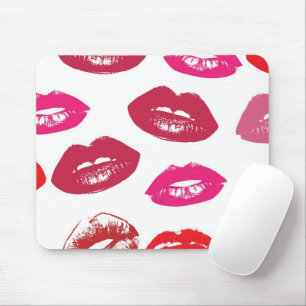 Red Mouths Pattern Personalisiert Mousepad