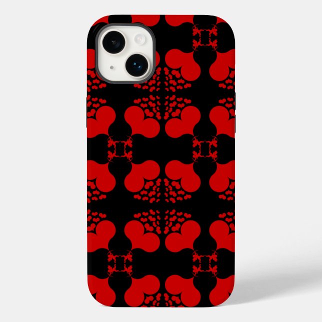 Red Multiple Shooting Hearts Case-Mate iPhone 14 Plus Hülle (Rückseite)