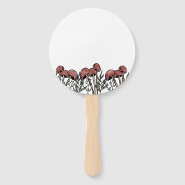 Red Mushroom Caps Fächer