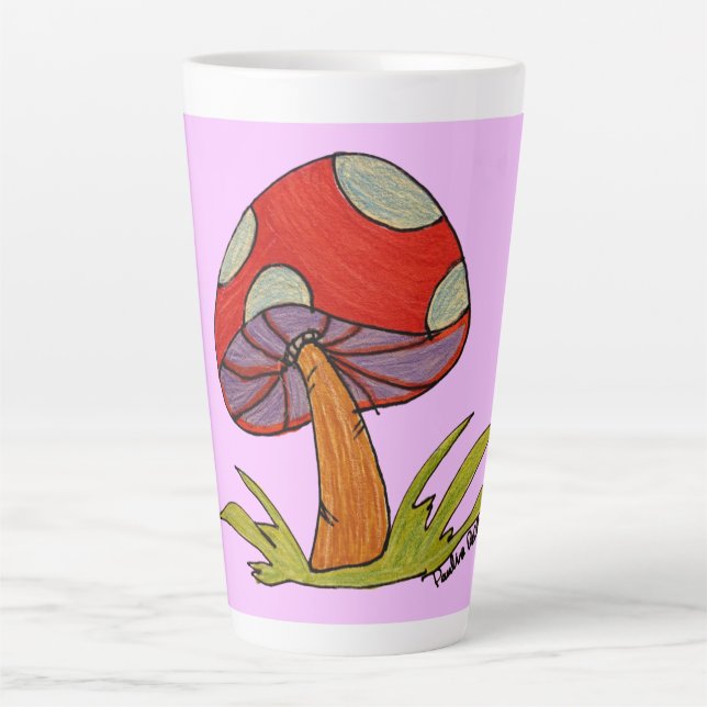Red Mushroom Coffee Mug Milchtasse (Vorderseite)