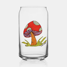 Red Mushroom Glass Dosenglas